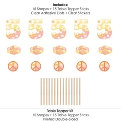 Big Dot Of Happiness Five Is A Vibe - Boho Hippie Fifth Birthday Party Centerpiece Sticks - Table Toppers - Set Of 15 -Aurora Party Sales GUEST 4a42bdb9 0f5b 447b ae8f 07cc4d46a6b0