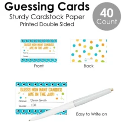 Big Dot Of Happiness Monster Bash - How Many Candies Little Monster Birthday Party Or Baby Shower Game - 1 Stand And 40 Cards - Candy Guessing Game -Aurora Party Sales GUEST 4b3fbbd4 0c9a 4009 9f2a 541412026454