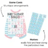 Big Dot Of Happiness Baby Gender Reveal - Picture Bingo Cards And Markers - Team Boy Or Girl Baby Shower Shaped Bingo Game - Set Of 18