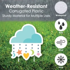 Big Dot Of Happiness Colorful Baby Shower - Bottle, Rattle, Pacifier, Rain Cloud Lawn Decor - Outdoor Gender Neutral Party Yard Decorations - 10 Piece -Aurora Party Sales GUEST 4baf853b 6105 41f4 bf56 014e00bdca51