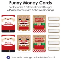 Big Dot Of Happiness Jolly Santa Claus - DIY Assorted Christmas Party Cash Holder Gift - Funny Money Cards - Set Of 6 -Aurora Party Sales GUEST 4bf1fe62 93f6 48ce 97a6 8d1d377f39f0