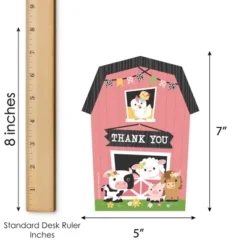 Big Dot Of Happiness Girl Farm Animals - Shaped Thank You Cards Pink Barnyard Baby Shower Or Birthday Party Thank You Note Cards With Envelopes 12 Ct -Aurora Party Sales GUEST 4c875897 53e9 4e60 bcc3 c5d3e2865ed7