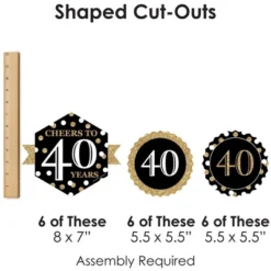 Big Dot Of Happiness Adult 40th Birthday - Gold - Hanging Birthday Party Tissue Decoration Kit - Paper Fans - Set Of 9 11 Big Dot Of Happiness Adult 40th Birthday - Gold - Hanging Birthday Party Tissue Decoration Kit - Paper Fans - Set Of 9 -Aurora Party Sales GUEST 4cfa1227 2d9b 4288 bcc6 0354e991af4e