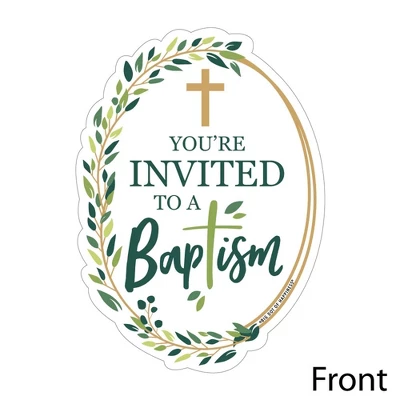 Big Dot Of Happiness Baptism Elegant Cross - Shaped Fill-in Invitations - Religious Party Invitation Cards With Envelopes - Set Of 12 1 Big Dot Of Happiness Baptism Elegant Cross - Shaped Fill-in Invitations - Religious Party Invitation Cards With Envelopes - Set Of 12