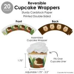 Big Dot Of Happiness Forest Hedgehogs - Woodland Birthday Party Or Baby Shower Favors And Cupcake Kit - Fabulous Favor Party Pack - 100 Pieces -Aurora Party Sales GUEST 4df05ebb b873 42c1 aa5d eae717e74744