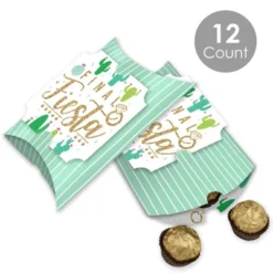 Big Dot Of Happiness Final Fiesta - Favor Gift Boxes - Last Fiesta Bachelorette Party Large Pillow Boxes - Set Of 12