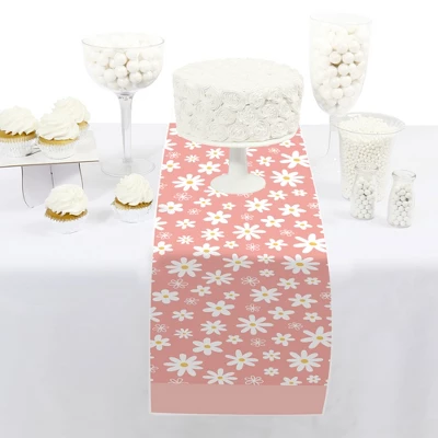 Big Dot Of Happiness Pink Daisy Flowers - Petite Floral Party Paper Table Runner - 12 X 60 Inches 1 Big Dot Of Happiness Pink Daisy Flowers - Petite Floral Party Paper Table Runner - 12 X 60 Inches