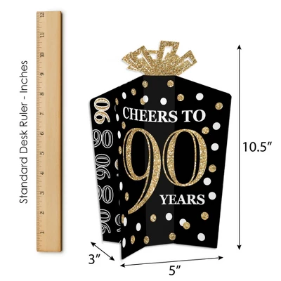 Big Dot Of Happiness Adult 90th Birthday - Gold - Birthday Party Decor And Confetti - Terrific Table Centerpiece Kit - Set Of 30 5 Big Dot Of Happiness Adult 90th Birthday - Gold - Birthday Party Decor And Confetti - Terrific Table Centerpiece Kit - Set Of 30 - Image 5