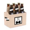 Big Dot Of Happiness Suit Up - Will You Be My Groomsman Decorations For Men - 6 Beer Bottle Label Stickers And 1 Carrier