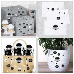 Big Dot Of Happiness Mr. And Mrs. - Black And White Wedding Or Bridal Shower Favor Kids Stickers - 16 Sheets - 256 Stickers -Aurora Party Sales GUEST 4f9cad2a 7765 418e 8711 3e92119d1f62