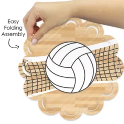 Big Dot Of Happiness Bump, Set, Spike - Volleyball - Baby Shower Or Birthday Party Round Table Decorations - Paper Chargers - Place Setting For 12 -Aurora Party Sales GUEST 4fedd7f5 822e 40a2 a360 de9fd8637477