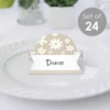 Big Dot Of Happiness Tan Daisy Flowers - Floral Party Tent Buffet Card - Table Setting Name Place Cards - Set Of 24