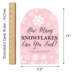 Big Dot Of Happiness Pink Winter Wonderland Snowflake Birthday Party And Baby Shower Scavenger Hunt - 1 Stand And 48 Game Pieces - Hide And Find Game -Aurora Party Sales GUEST 501efbce 1bf3 49c8 91cc 0e946de5605f