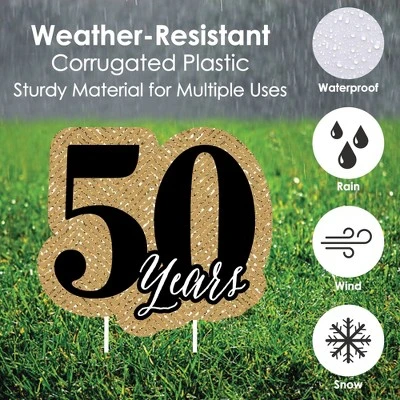 Big Dot Of Happiness We Still Do - 50th Wedding Anniversary Lawn Decorations - Outdoor Anniversary Party Yard Decorations - 10 Piece 3 Big Dot Of Happiness We Still Do - 50th Wedding Anniversary Lawn Decorations - Outdoor Anniversary Party Yard Decorations - 10 Piece - Image 3