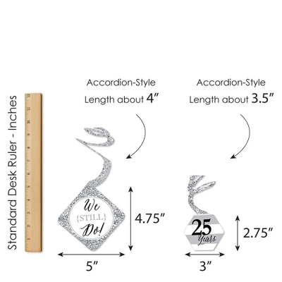 Big Dot Of Happiness We Still Do - 25th Wedding Anniversary - Anniversary Party Hanging Decor - Party Decoration Swirls - Set Of 40 6 Big Dot Of Happiness We Still Do - 25th Wedding Anniversary - Anniversary Party Hanging Decor - Party Decoration Swirls - Set Of 40 - Image 6