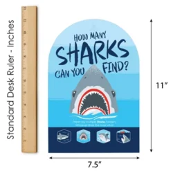 Big Dot Of Happiness Shark Zone - Jawsome Shark Party Or Birthday Party Scavenger Hunt - 1 Stand And 48 Game Pieces - Hide And Find Game -Aurora Party Sales GUEST 5040f040 caa6 4a2c 8250 8bb5c21f4980