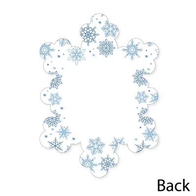 Big Dot Of Happiness Blue Snowflakes - Shaped Thank You Cards - Winter Holiday Party Thank You Note Cards With Envelopes - Set Of 12 4 Big Dot Of Happiness Blue Snowflakes - Shaped Thank You Cards - Winter Holiday Party Thank You Note Cards With Envelopes - Set Of 12 - Image 4