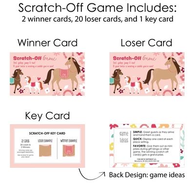 Big Dot Of Happiness Run Wild Horses - Pony Birthday Party Game Scratch Off Cards - 22 Count 3 Big Dot Of Happiness Run Wild Horses - Pony Birthday Party Game Scratch Off Cards - 22 Count - Image 3