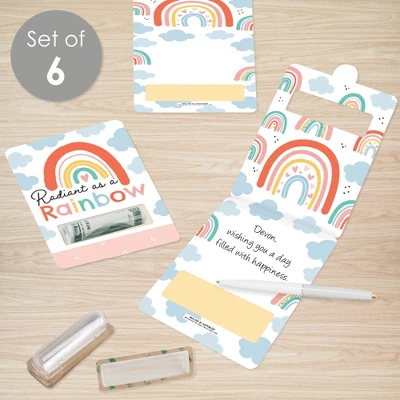 Big Dot Of Happiness Hello Rainbow - DIY Assorted Boho Baby Shower And Birthday Cash Holder Gift - Funny Money Cards - Set Of 6 1 Big Dot Of Happiness Hello Rainbow - DIY Assorted Boho Baby Shower And Birthday Cash Holder Gift - Funny Money Cards - Set Of 6