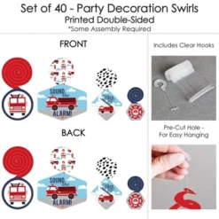 Big Dot Of Happiness Fired Up Fire Truck - Firefighter Firetruck Baby Shower Or Birthday Party Hanging Decor - Party Decoration Swirls - Set Of 40 9 Big Dot Of Happiness Fired Up Fire Truck - Firefighter Firetruck Baby Shower Or Birthday Party Hanging Decor - Party Decoration Swirls - Set Of 40 -Aurora Party Sales GUEST 510ab996 ba80 464e 9c94 cd0276e2196f
