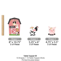 Big Dot Of Happiness Girl Farm Animals - Pink Barnyard Baby Shower Or Birthday Party Centerpiece Sticks - Table Toppers - Set Of 15 -Aurora Party Sales GUEST 5113b7b5 69ee 486d b67b a67816524557