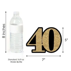 Big Dot Of Happiness Adult 40th Birthday - Gold - Decorations DIY Party Essentials - Set Of 20 -Aurora Party Sales GUEST 518a05e2 f51b 4716 bc0a beb4a3bb2454