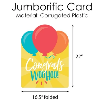 Big Dot Of Happiness Congrats - Congratulations Giant Greeting Card - Big Shaped Jumborific Card 3 Big Dot Of Happiness Congrats - Congratulations Giant Greeting Card - Big Shaped Jumborific Card - Image 3