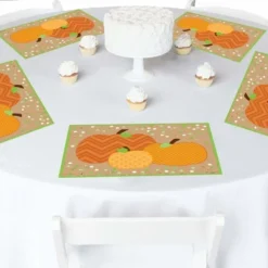 Big Dot Of Happiness Pumpkin Patch - Party Table Decorations - Fall, Halloween Or Thanksgiving Party Placemats - Set Of 16
