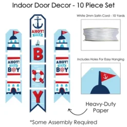 Big Dot Of Happiness Ahoy It's A Boy - Hanging Vertical Paper Door Banners - Nautical Baby Shower Wall Decoration Kit - Indoor Door Decor -Aurora Party Sales GUEST 52fc58ed 4bde 49e1 99b9 4b0298719ac9
