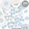 Big Dot Of Happiness Dusty Blue Elegantly Simple - Guest Party Favors Candy Favor Sticker Kit - 304 Pieces