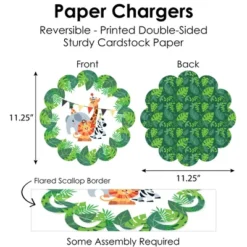 Big Dot Of Happiness Jungle Party Animals Zoo Animal Birthday Party & Baby Shower Paper Charger & Table Decorations Chargerific Kit Setting For 8 -Aurora Party Sales GUEST 538b655e 0a68 4c05 9cbd 5e228eef9fd0