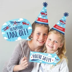 Big Dot Of Happiness Taking Flight - Airplane - Vintage Plane Happy Birthday Party Supplies Kit - Ready To Party Pack - 8 Guests -Aurora Party Sales GUEST 53d27008 1959 4103 a2de 51b2431c7665