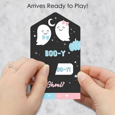 Big Dot Of Happiness Boy Boo-y Or Ghoul - Party Game Pickle Cards - Halloween Gender Reveal Pull Tabs - Set Of 12 1 Big Dot Of Happiness Boy Boo-y Or Ghoul - Party Game Pickle Cards - Halloween Gender Reveal Pull Tabs - Set Of 12