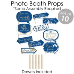 Big Dot Of Happiness Royal Prince Charming - Banner And Photo Booth Decorations - Baby Shower Or Birthday Party Supplies Kit - Doterrific Bundle -Aurora Party Sales GUEST 5456f4f6 ef94 422a a549 94df8649d8e6