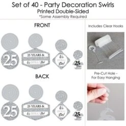 Big Dot Of Happiness We Still Do - 25th Wedding Anniversary - Anniversary Party Hanging Decor - Party Decoration Swirls - Set Of 40 9 Big Dot Of Happiness We Still Do - 25th Wedding Anniversary - Anniversary Party Hanging Decor - Party Decoration Swirls - Set Of 40 -Aurora Party Sales GUEST 546bc54c 2132 4946 b40a 9fd0daabf26f