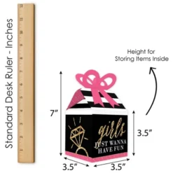 Big Dot Of Happiness Girls Night Out - Square Favor Gift Boxes - Bachelorette Party Bow Boxes - Set Of 12 -Aurora Party Sales GUEST 55bbafed 800f 4a24 8617 7a6ddad0271d