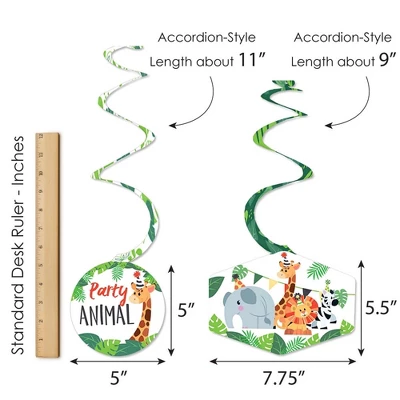 Big Dot Of Happiness Jungle Party Animals - Safari Zoo Animal Birthday Party Or Baby Shower Hanging Decor - Party Decoration Swirls - Set Of 40 5 Big Dot Of Happiness Jungle Party Animals - Safari Zoo Animal Birthday Party Or Baby Shower Hanging Decor - Party Decoration Swirls - Set Of 40 - Image 5