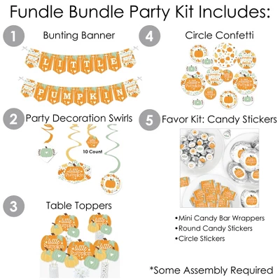 Big Dot Of Happiness Little Pumpkin - Fall Birthday Party Or Baby Shower Supplies - Banner Decoration Kit - Fundle Bundle 1 Big Dot Of Happiness Little Pumpkin - Fall Birthday Party Or Baby Shower Supplies - Banner Decoration Kit - Fundle Bundle