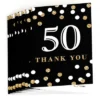 Big Dot Of Happiness Adult 50th Birthday - Gold - Birthday Party Thank You Cards (8 Count)