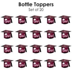 Big Dot Of Happiness Maroon Grad - Best Is Yet To Come - DIY Grad Cap Burgundy Graduation Party Bottle Topper Decorations - Set Of 20 -Aurora Party Sales GUEST 56c86254 6379 4fd5 98b7 8cc26fa54e3e