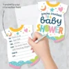 Big Dot Of Happiness Colorful Baby Shower - Shaped Fill-In Invitations - Gender Neutral Party Invitation Cards With Envelopes - Set Of 12