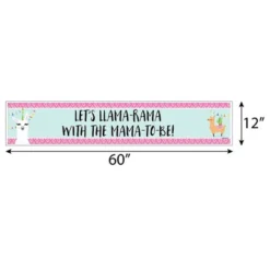 Big Dot Of Happiness Whole Llama Fun - Llama Fiesta Baby Shower Decorations Party Banner