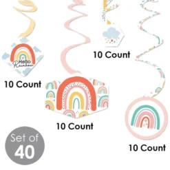 Big Dot Of Happiness Hello Rainbow - Boho Baby Shower And Birthday Party Hanging Decor - Party Decoration Swirls - Set Of 40 9 Big Dot Of Happiness Hello Rainbow - Boho Baby Shower And Birthday Party Hanging Decor - Party Decoration Swirls - Set Of 40 -Aurora Party Sales GUEST 576dc388 0888 4102 a8e8 a8839d0f0daf