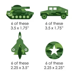 Big Dot Of Happiness Camo Hero - Paper Straw Decor - Army Military Camouflage Party Striped Decorative Straws - Set Of 24