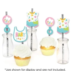 Big Dot Of Happiness Colorful Baby Shower - Paper Straw Decor - Gender Neutral Party Striped Decorative Straws - Set Of 24 -Aurora Party Sales GUEST 58568389 427a 4a8c 9603 85dd7fffdd80