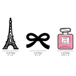 Big Dot Of Happiness Paris, Ooh La La - Paris Themed Paper Straw Decor - Baby Shower Or Birthday Party Striped Decorative Straws - Set Of 24