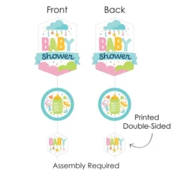 Big Dot Of Happiness Colorful Baby Shower - Gender Neutral Party DIY Dangler Backdrop - Hanging Vertical Decorations - 30 Pieces -Aurora Party Sales GUEST 58b50eb4 e0f5 41f8 9f7f b26369270bd9