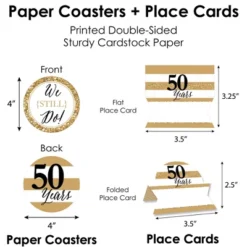 Big Dot Of Happiness We Still Do - 50th Wedding Anniversary - Anniversary Party Paper Charger & Table Decorations Chargerific Kit For 8 -Aurora Party Sales GUEST 592a3ed1 2544 4185 a1ec 10475518ba98