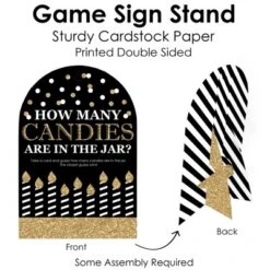 Big Dot Of Happiness Adult Happy Birthday - Gold - How Many Candies Birthday Party Game - 1 Stand And 40 Cards - Candy Guessing Game -Aurora Party Sales GUEST 593b6027 747e 4961 bef7 0de8ae3a0039