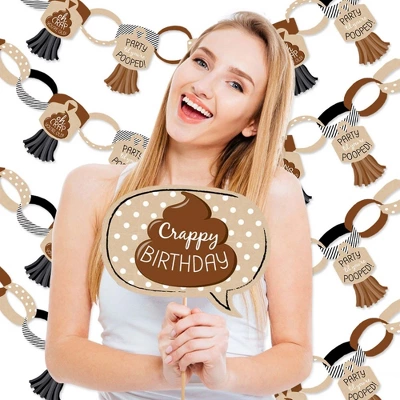 Big Dot Of Happiness Oh Crap, You're Old - Banner And Photo Booth Decorations - Poop Birthday Party Supplies Kit - Doterrific Bundle 1 Big Dot Of Happiness Oh Crap, You're Old - Banner And Photo Booth Decorations - Poop Birthday Party Supplies Kit - Doterrific Bundle